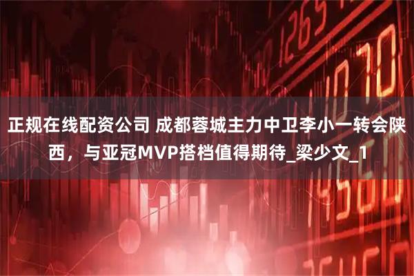 正规在线配资公司 成都蓉城主力中卫李小一转会陕西，与亚冠MVP搭档值得期待_梁少文_1